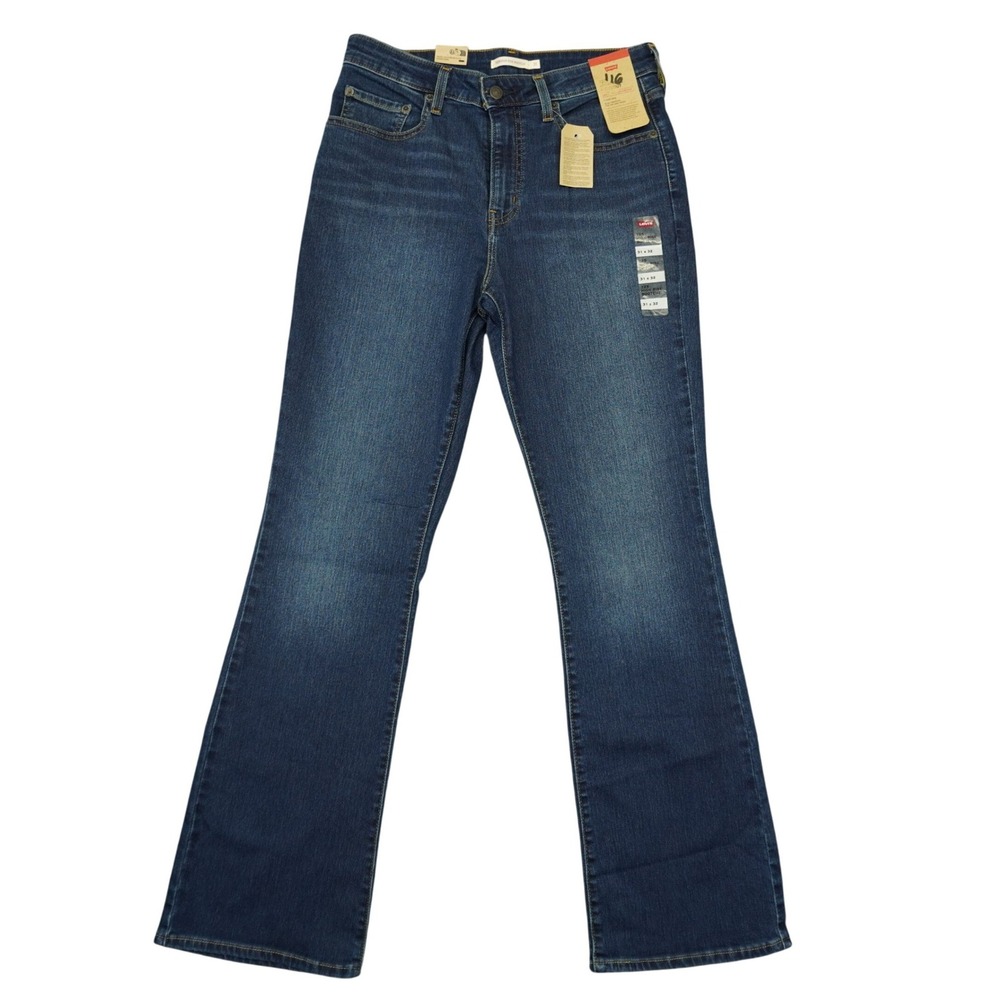 NEW Levi's 725 High Rise Bootcut Jeans Women 31 Blue Stretch Slim Fit Denim